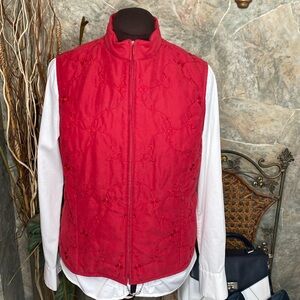 Talbots petite🌹 stunning, maroon zipper front vest